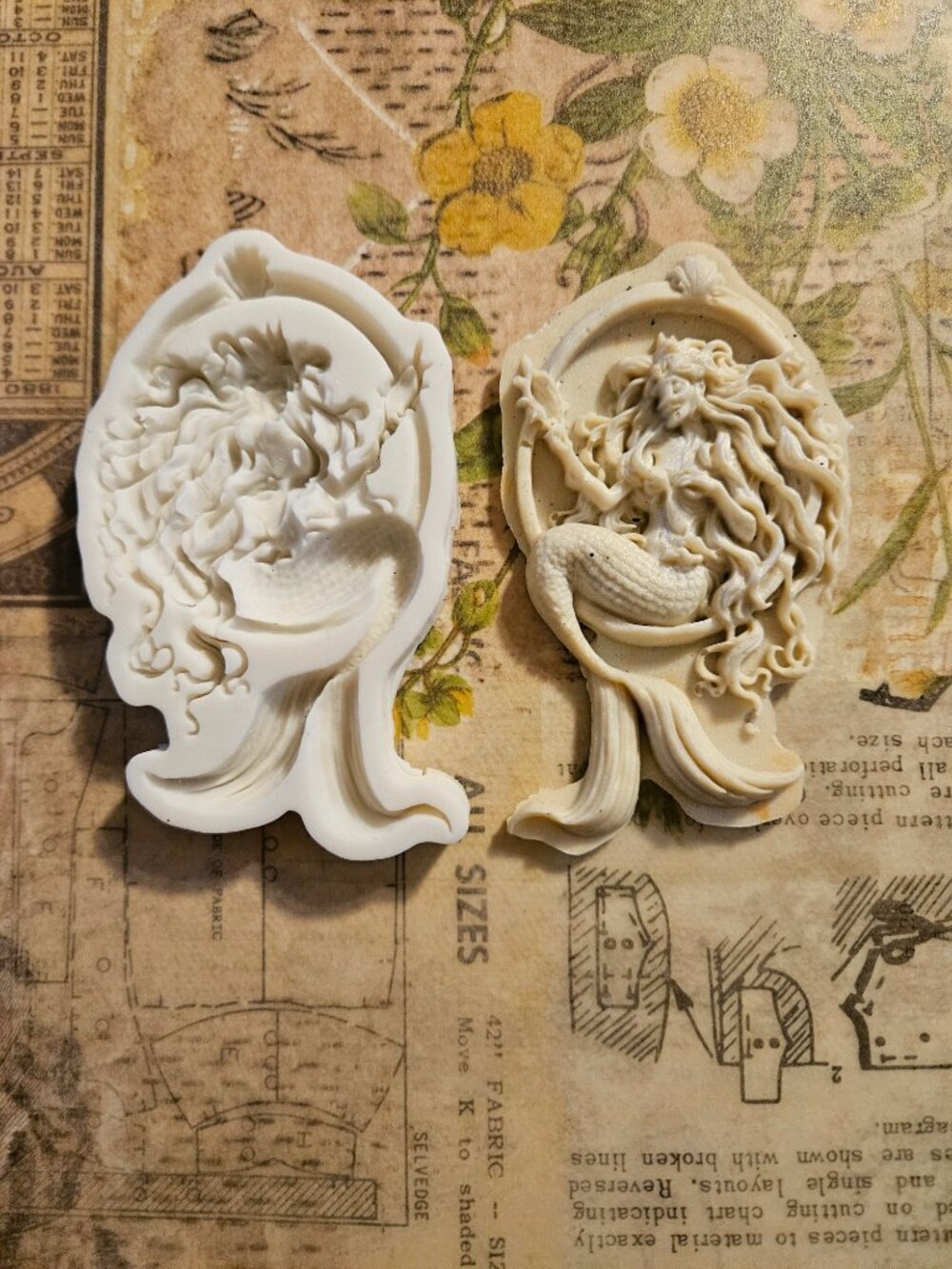 Mermaid Cameo Silicone Mold